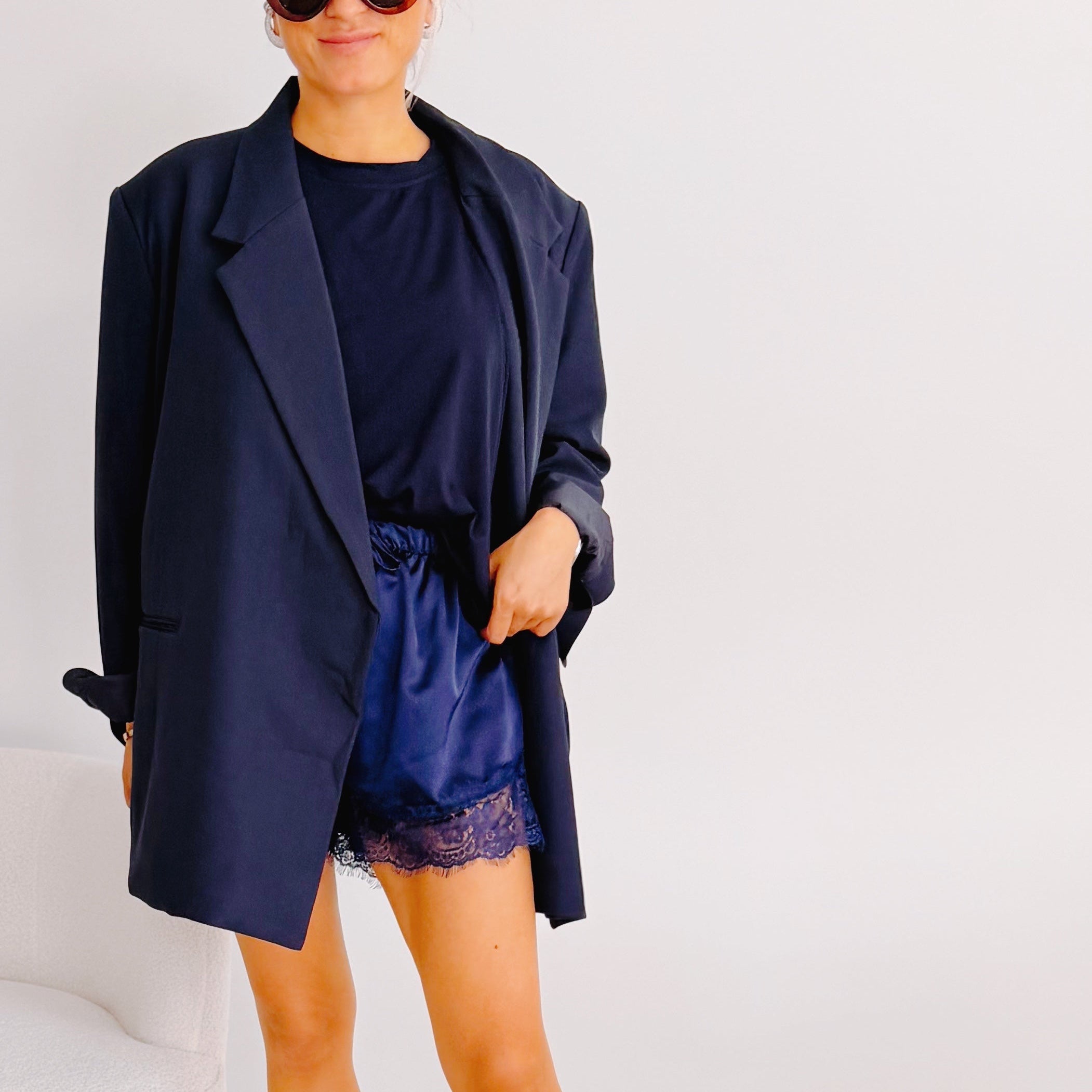 Short Marcel bleu marine