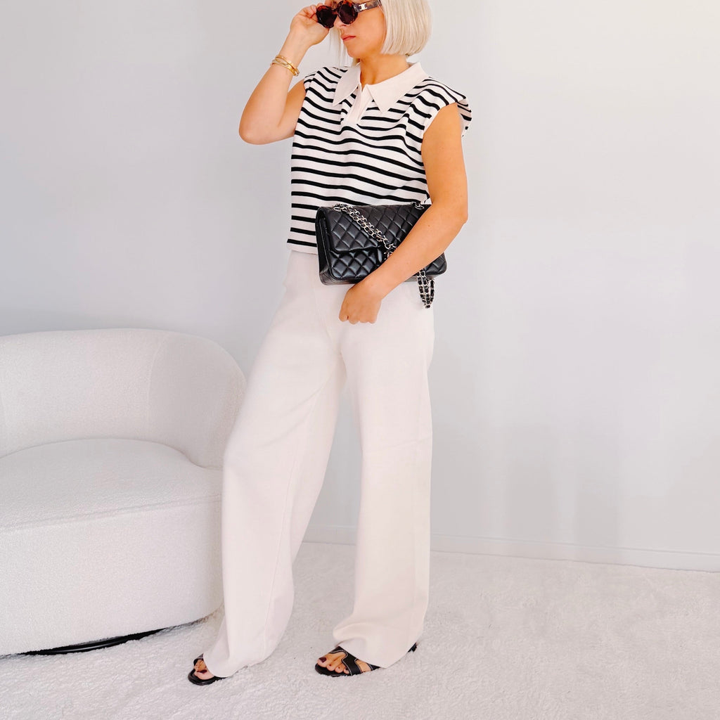 Ecru Lou Broek – Flowy High Waist