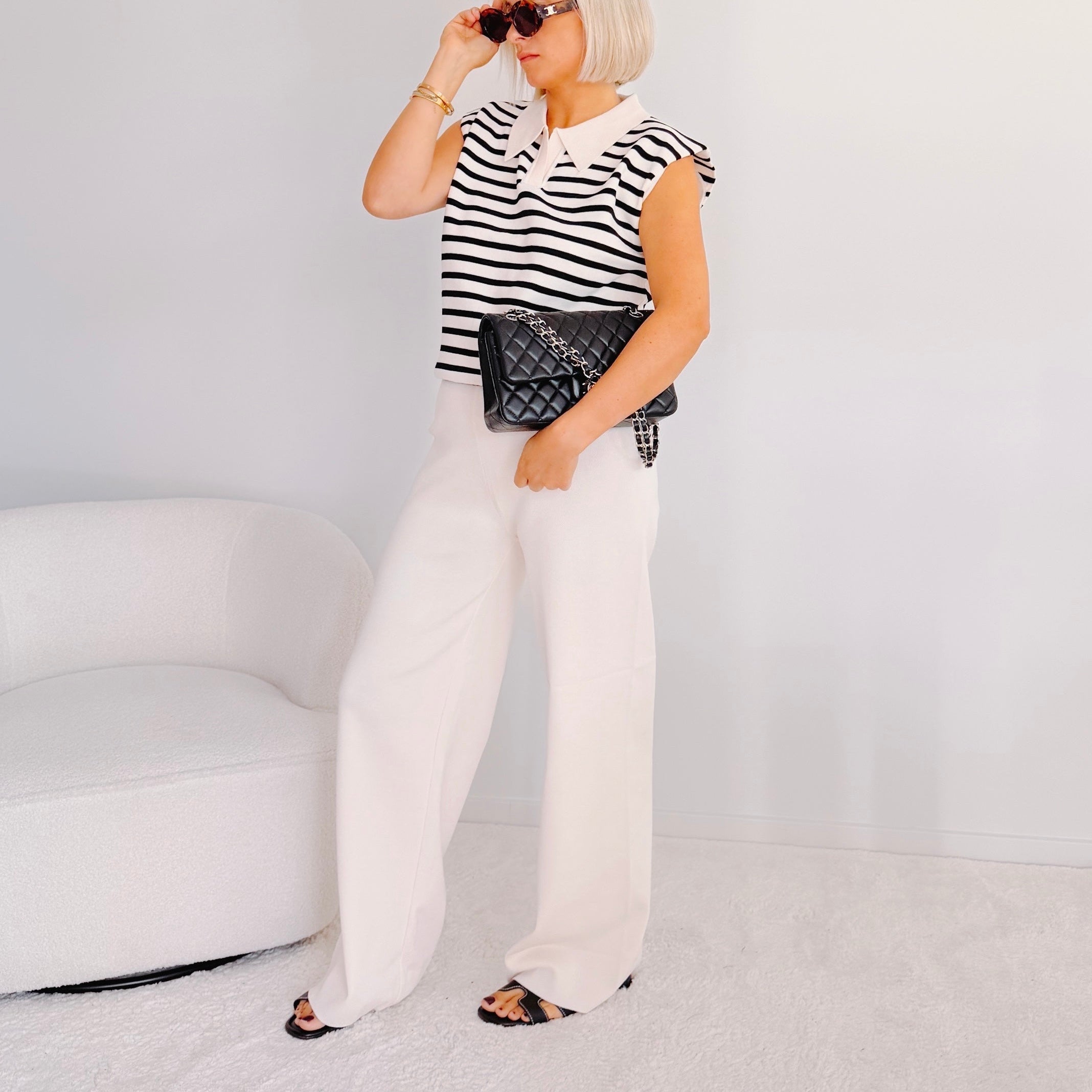 Ecru Lou Broek – Flowy High Waist
