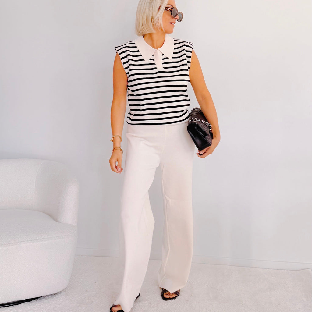Ecru Lou Broek – Flowy High Waist