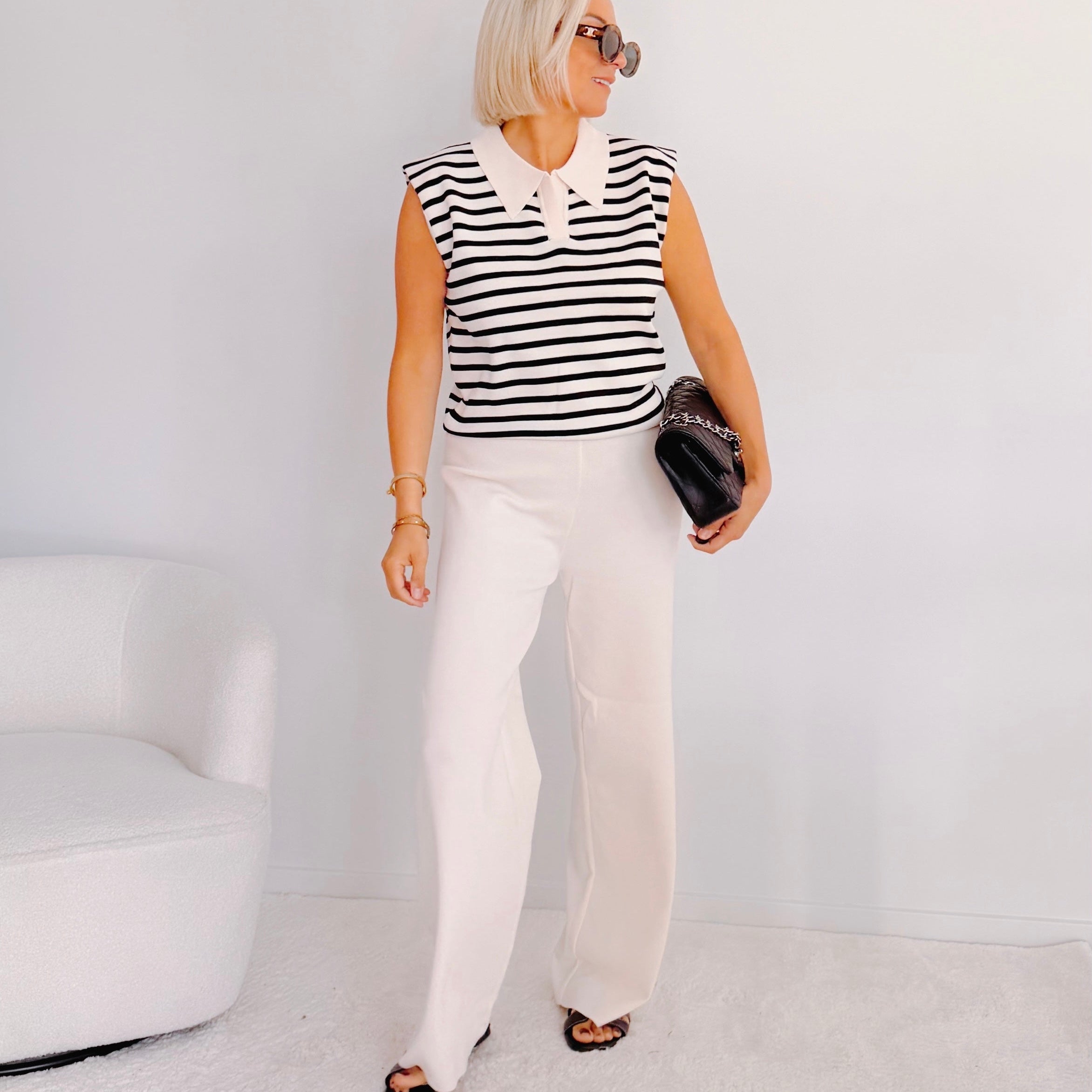Ecru Lou Broek – Flowy High Waist