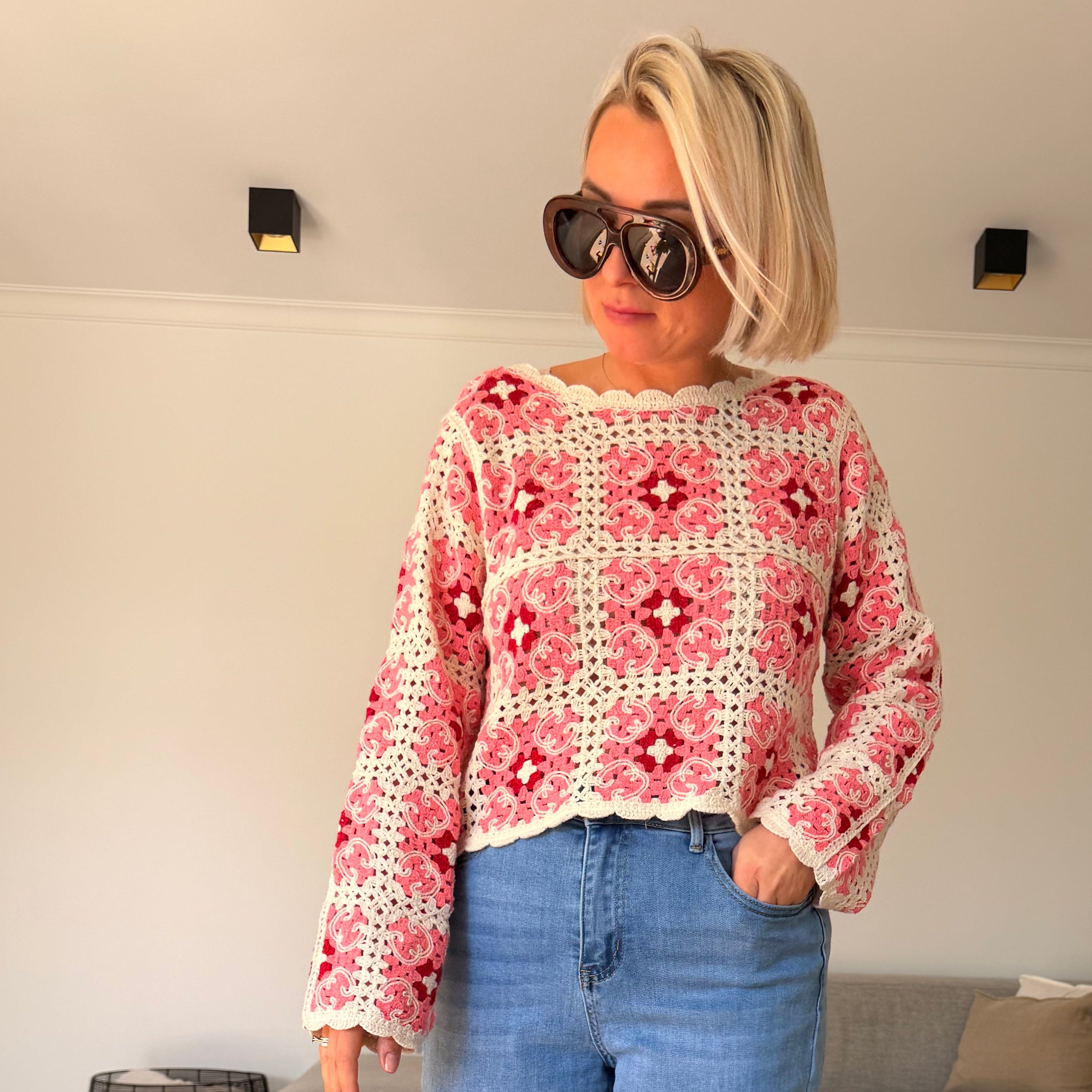 Top Chloé rose