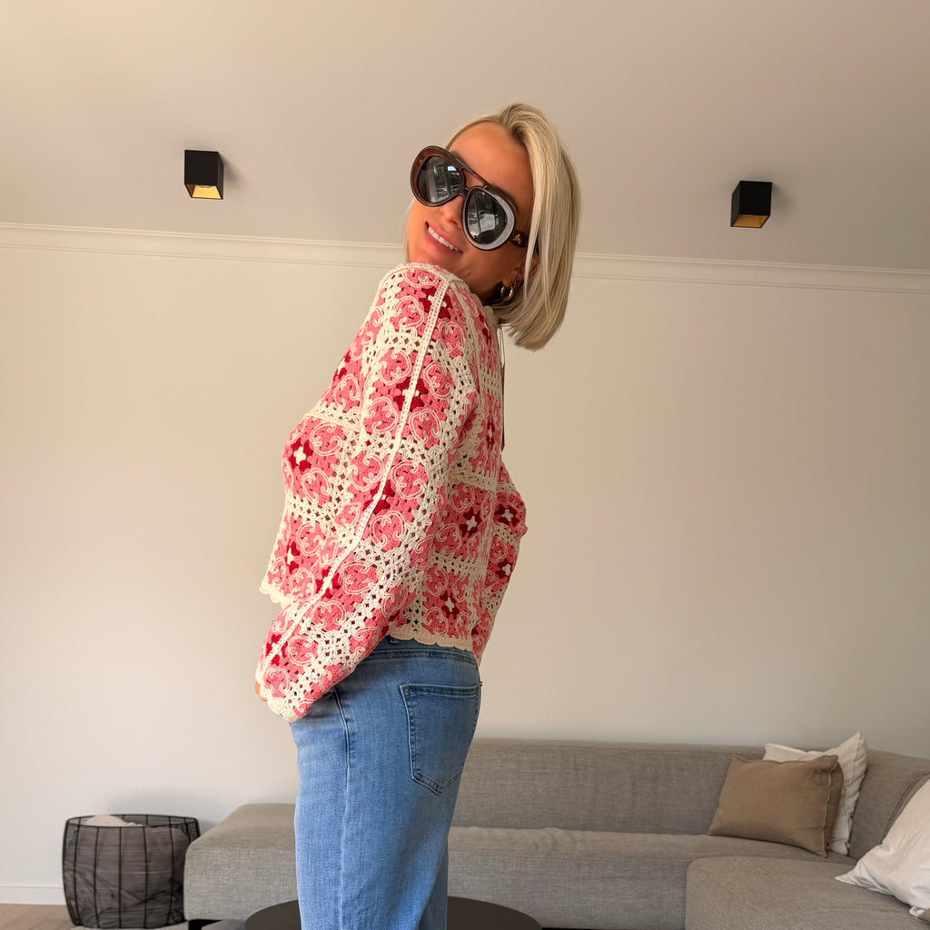 Top crochet femme – haut en crochet chic – top maille ajourée – top été élégant – haut tendance femme