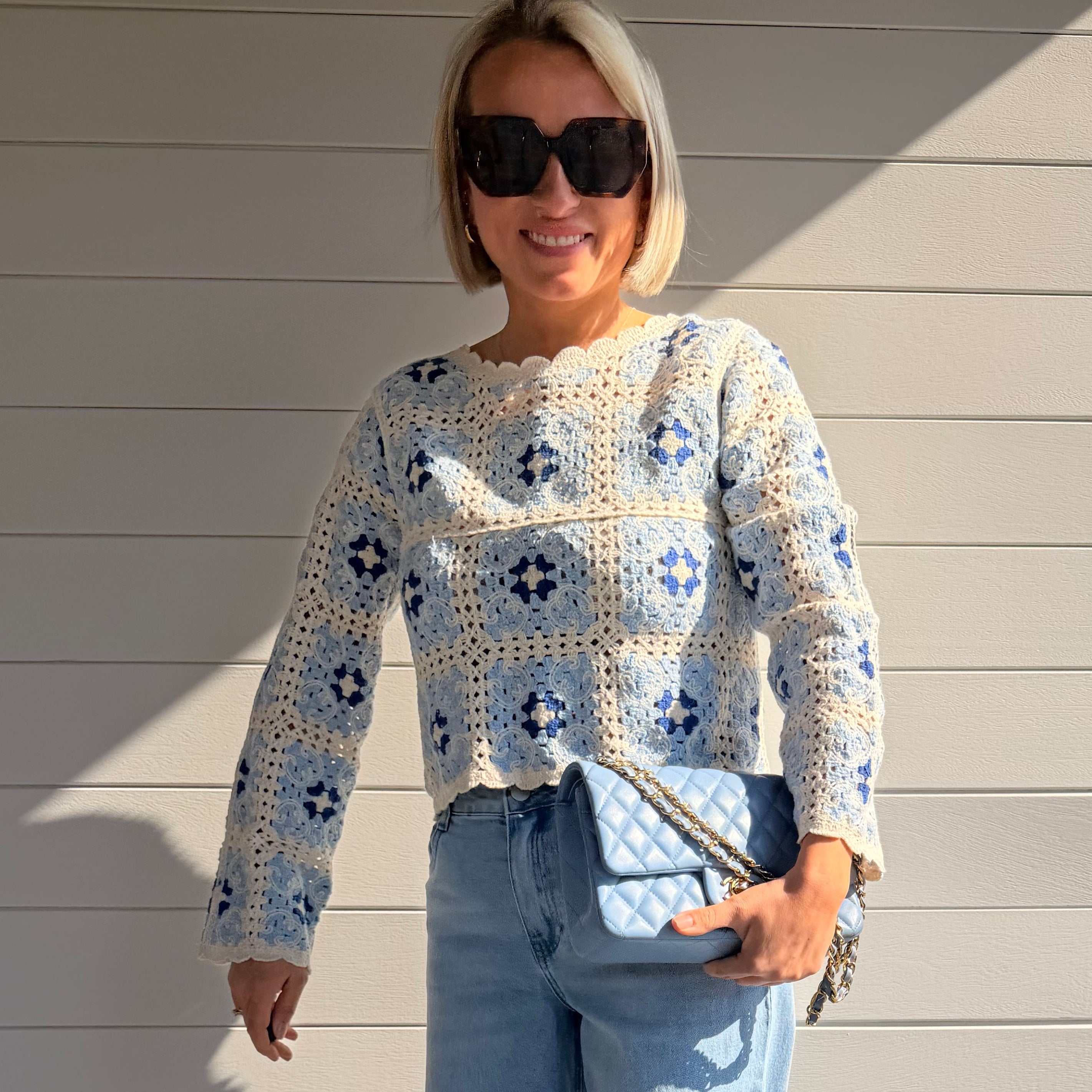 Top Chloé bleu
