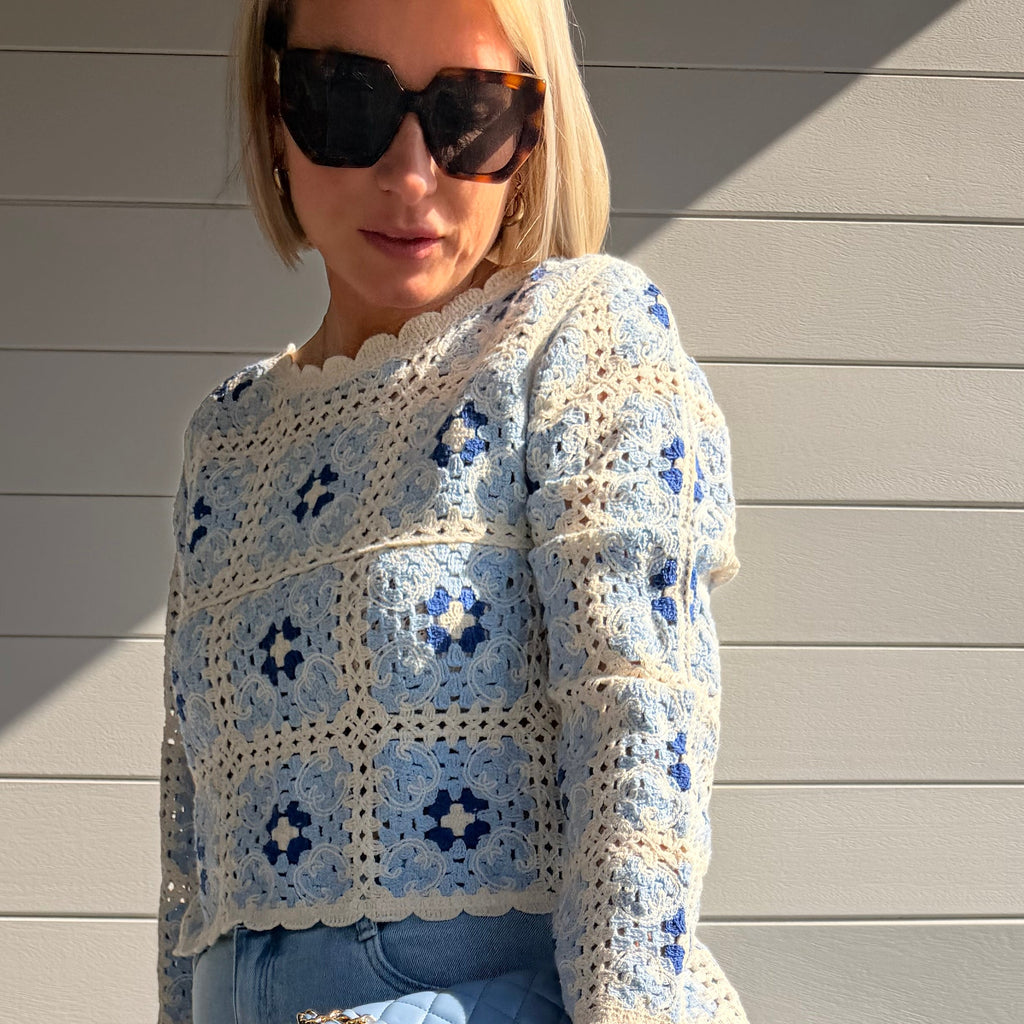 Top Chloé bleu