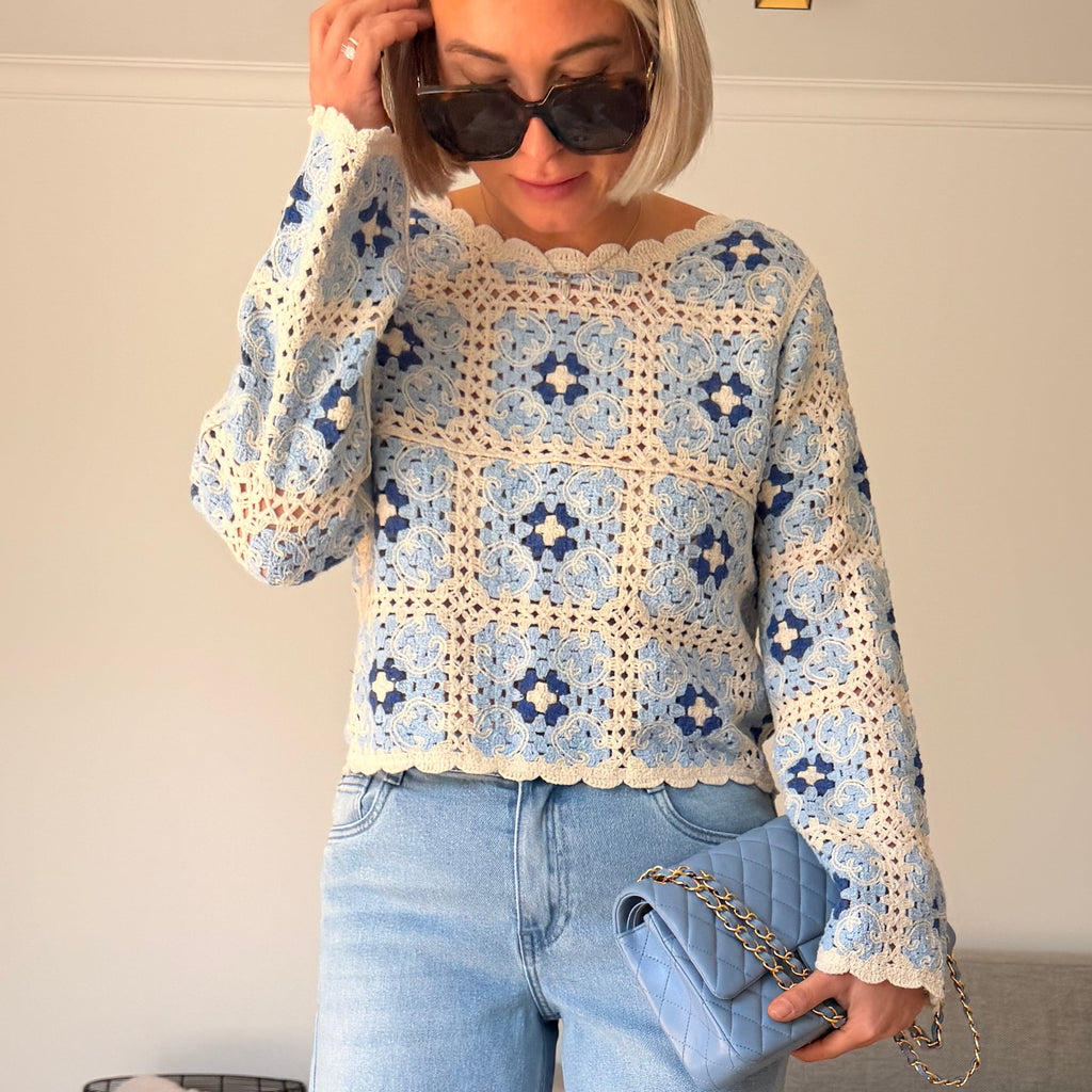 Top Chloé bleu