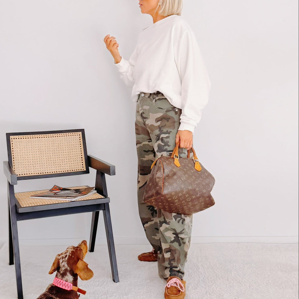 Jean camouflage femme coupe ballon – Léopold