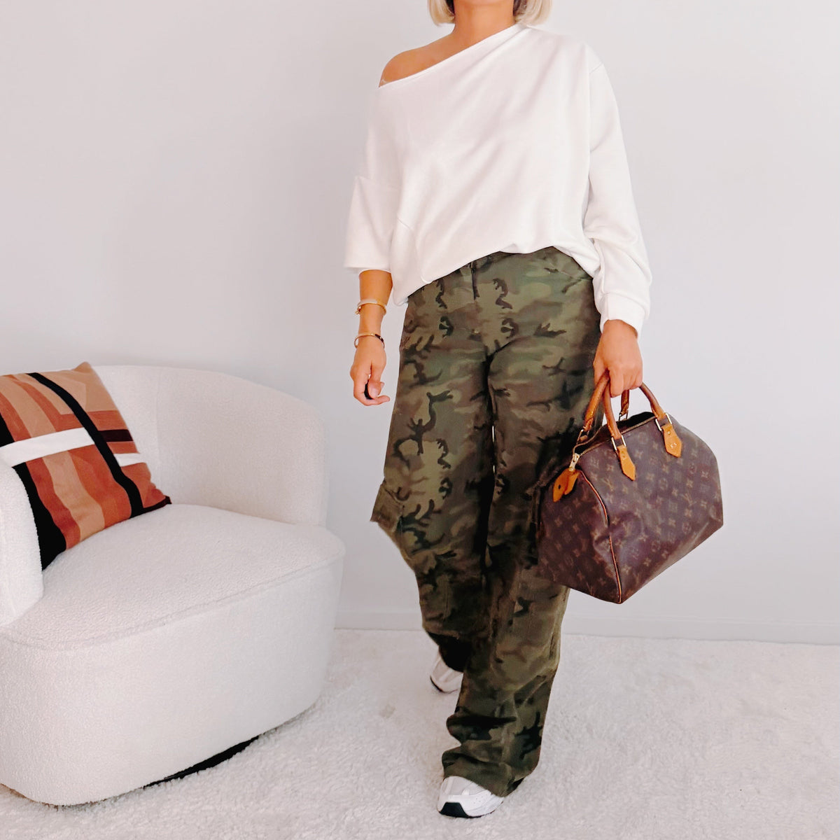 Pantalon cargo camouflage Emile