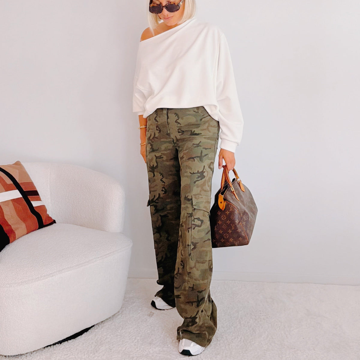 Pantalon cargo camouflage Emile