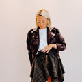 Perfecto Adèle – Bordeaux | Effet cuir oversize