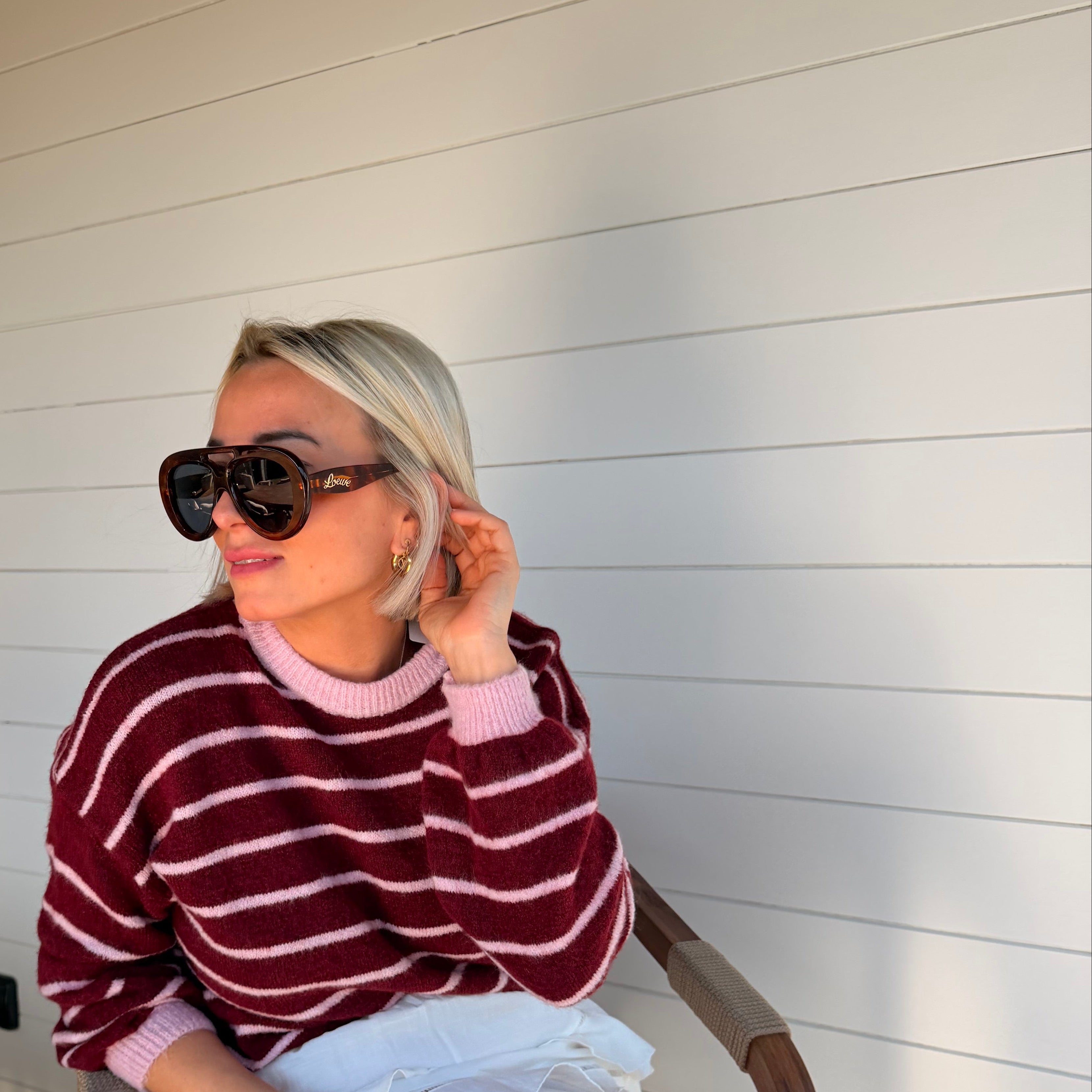 pull rayé femme
pull bordeaux femme
pull rose et bordeaux
pull oversize femme
pull tendance femme
pull marinière revisité
look casual chic femme
pull doux femme