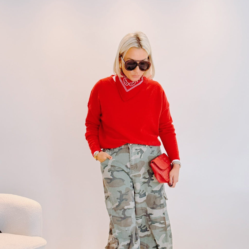 Pull Géraldine – Rouge | 100 % laine