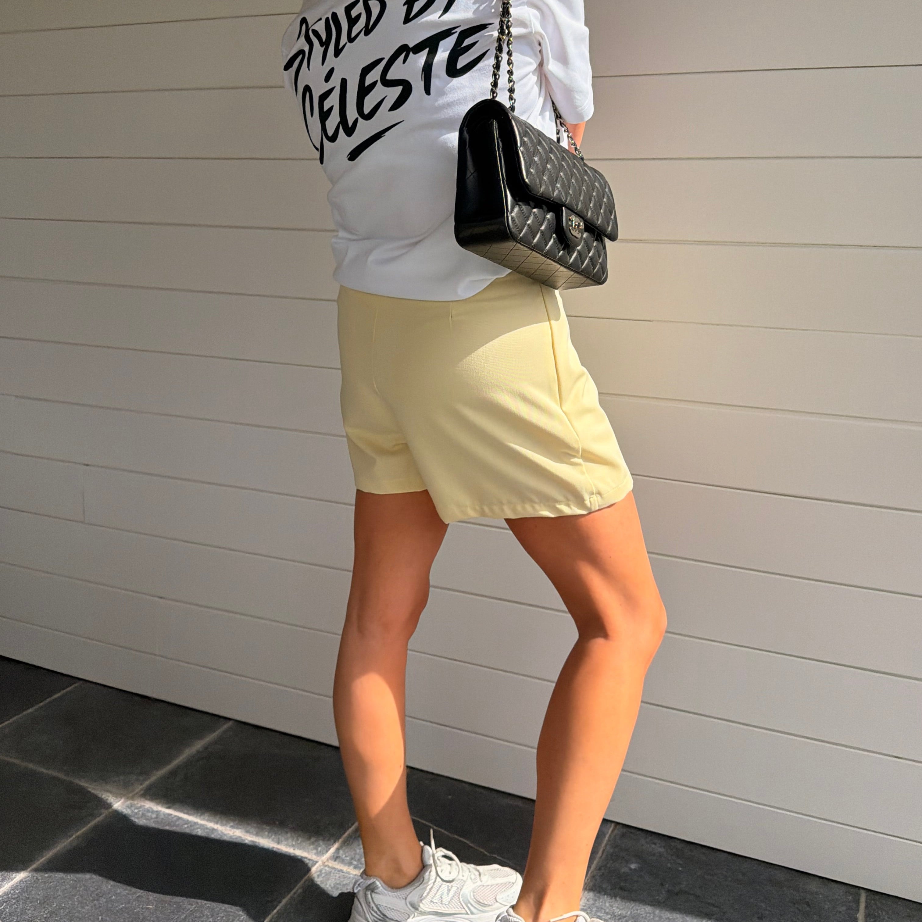 Jupe short Alix jaune