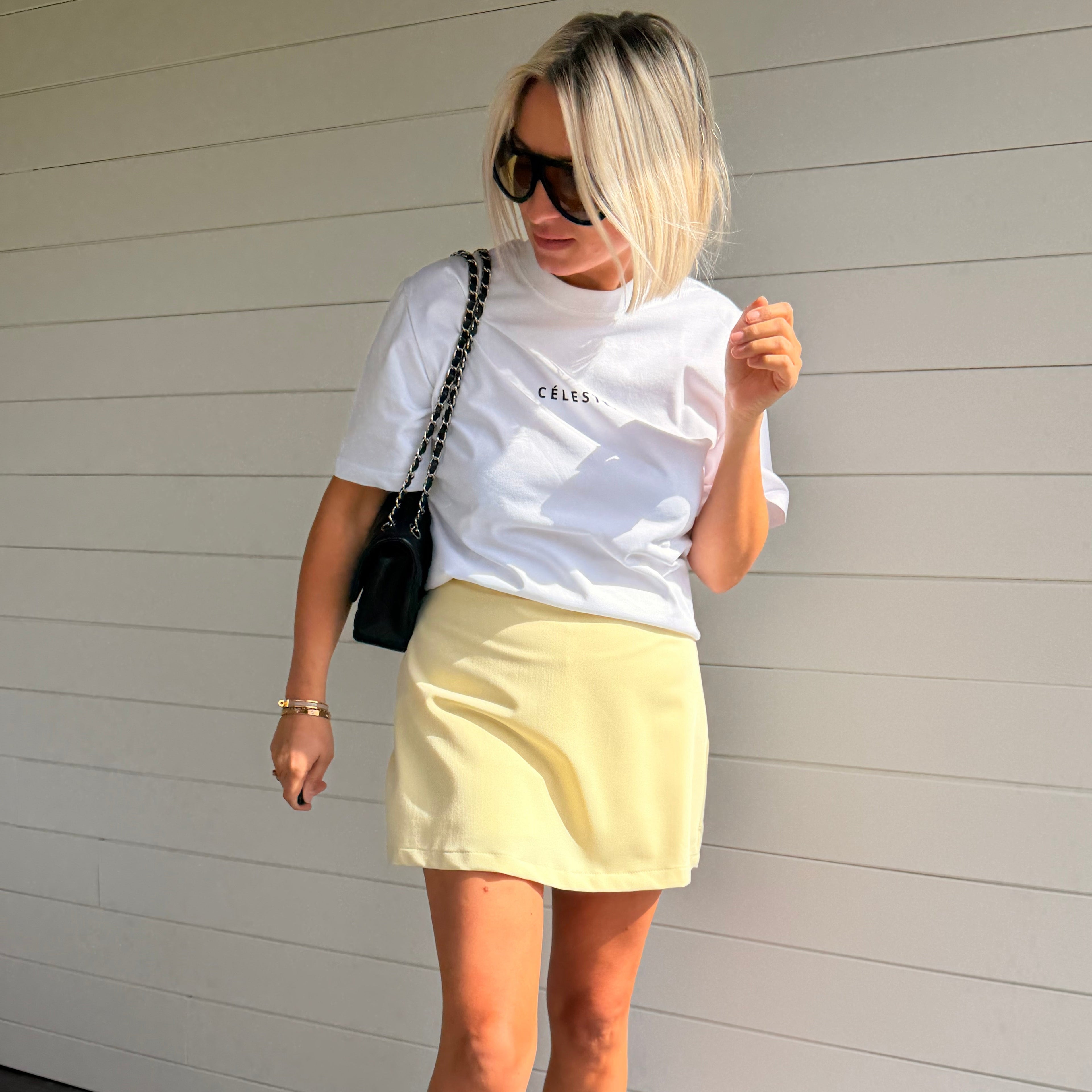 Jupe short Alix jaune