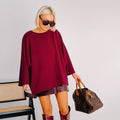 Sweat oversize bordeaux femme – Billie