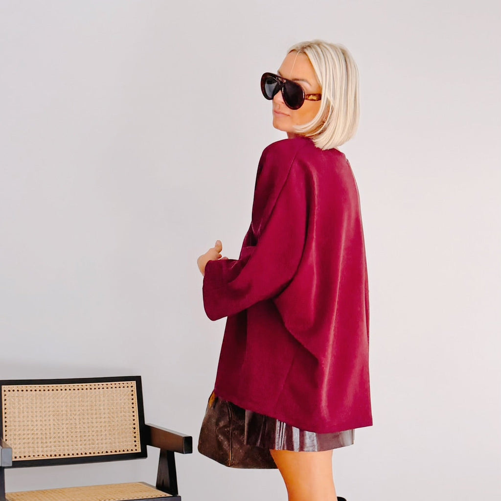Sweat oversize bordeaux femme – Billie