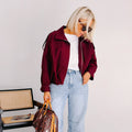 Veste Suzanne – Veste courte bordeaux femme