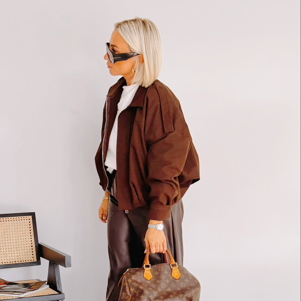 Veste Suzanne – Veste courte marron femme