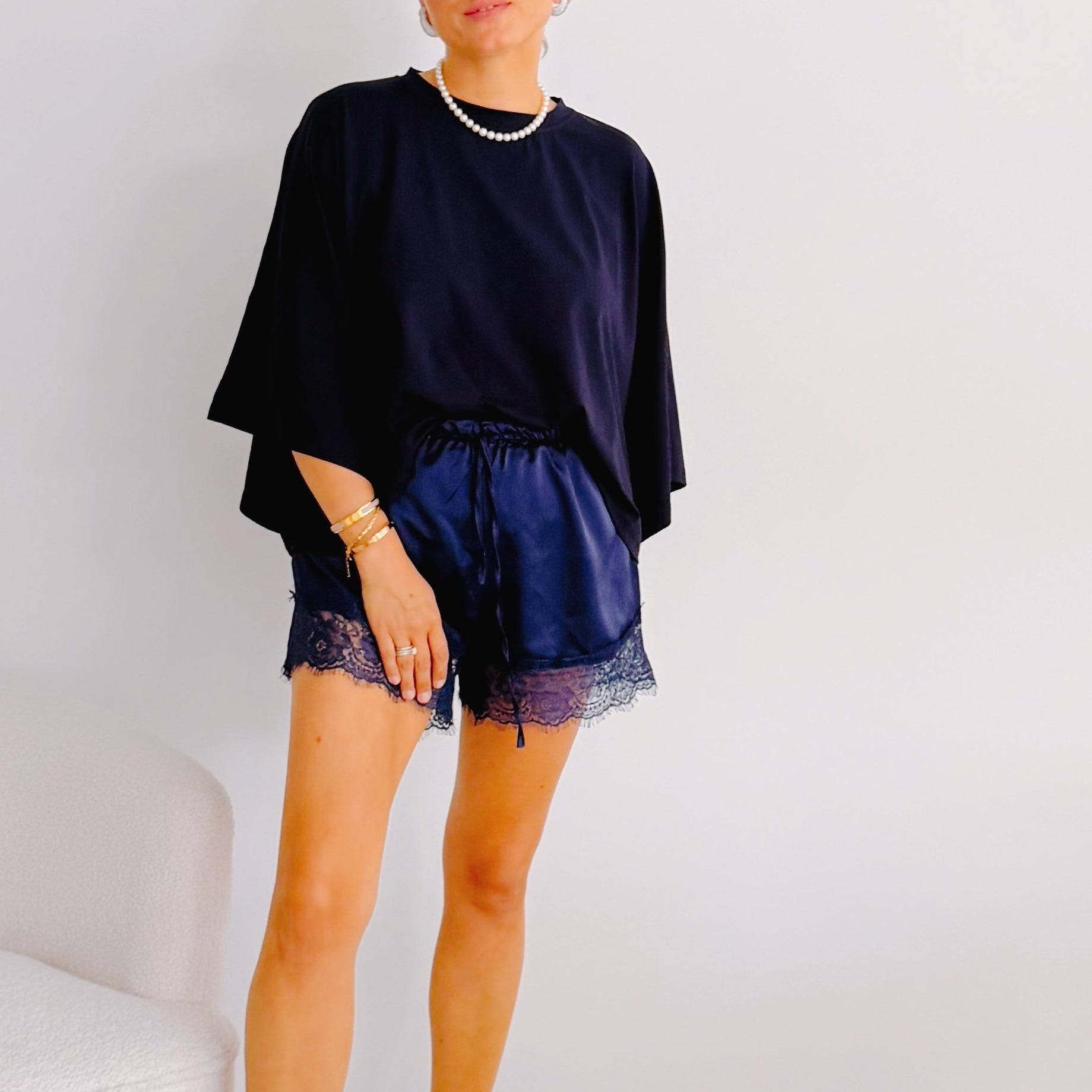 Short Marcel bleu marine