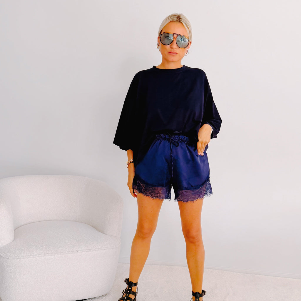 Short Marcel bleu marine