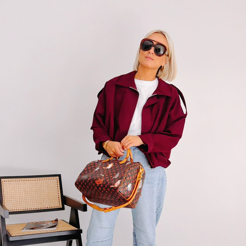 Veste Suzanne – Veste courte bordeaux femme